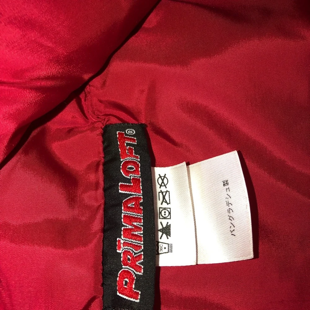 Eddie Bauer Men’s Ebtek Primaloft Charcoal Grey & Red Quilted Vest sz Tall Lg - Picture 7 of 15